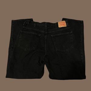 Black 550 Relaxed Fit Levi Jeans Men's W38 X L32